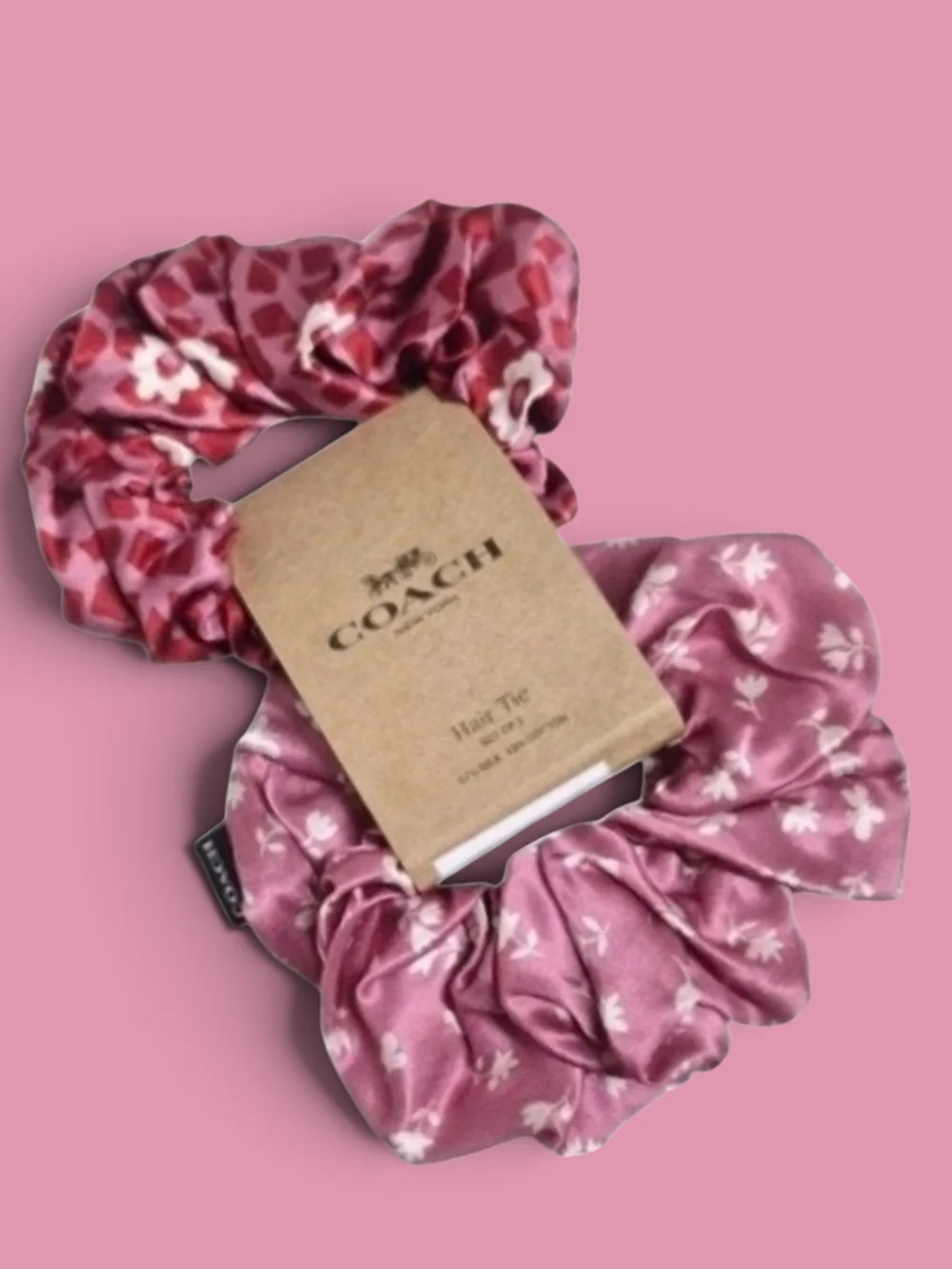 COACH Country Club Floral Print Hair Ties 2pk NWT